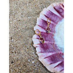 Pendientes piedras de color